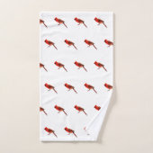 Tulpen Rot Badhandtuch Set (Handtuch)