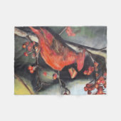 Tulpen Rot Fleecedecke (Vorderseite (Horizontal))