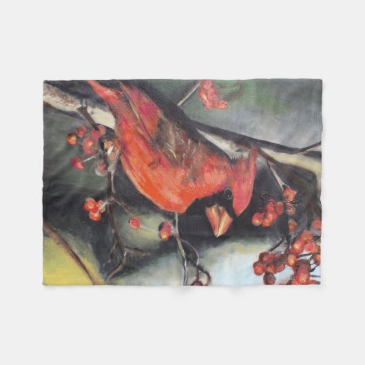 Tulpen Rot Fleecedecke (Vorderseite (Horizontal))