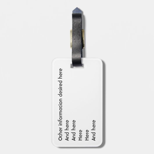 Tulpen, rot und weiß gepäckanhänger (Rückseite vertikal)