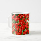 Tulpen, rot und weiß kaffeetasse (Vorderseite Links)