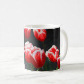 Tulpen, rot und weiß kaffeetasse (VorderseiteRechts)