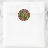 Tulpen Runder Aufkleber (Tasche)