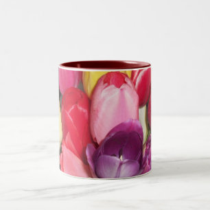Tulpen sagen alles zweifarbige tasse