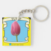 Tulpen-Samenpackung-Anhänger Schlüsselanhänger (Rückseite)