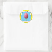 Tulpen-Samenpackung Runder Aufkleber (Tasche)