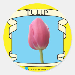 Tulpen-Samenpackung Runder Aufkleber