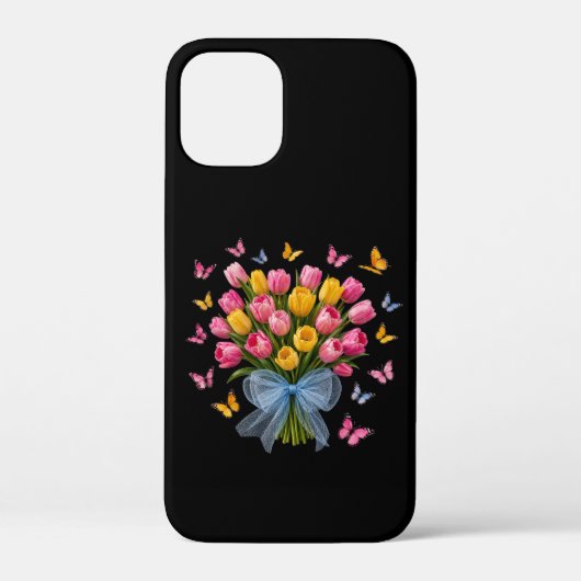 Tulpen & Schmetterlinge iPhone / iPad Hülle (Rückseite)