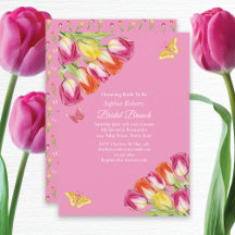 Tulpen & Schmetterlinge Rosa Braut-Brunch