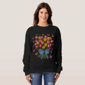 Tulpen & Schmetterlinge Sweatshirt (Vorne ganz)