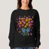 Tulpen & Schmetterlinge Sweatshirt (Vorderseite)