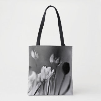 Tulpen Schwarz-Weiß-Tragetasche Tasche