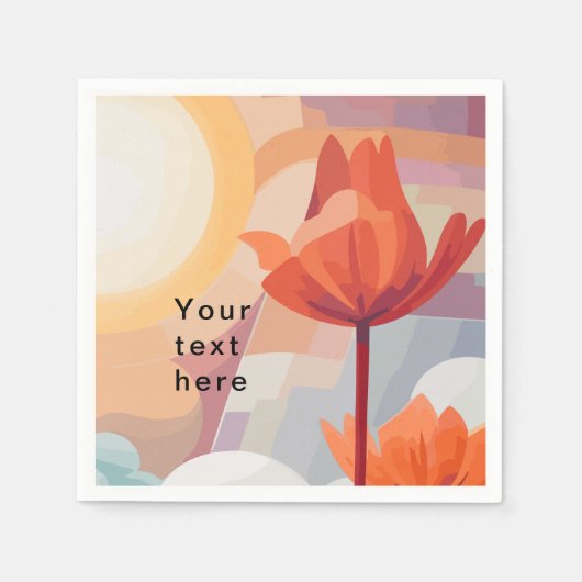 Tulpen Sonne Serviette (Vorderseite)