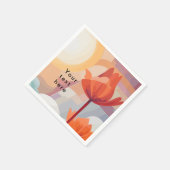 Tulpen Sonne Serviette (Ecke)