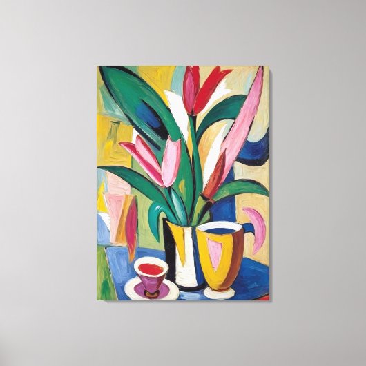 Tulpen-Tempel Paneel #3 Leinwanddruck (Vorderseite)