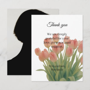 Tulpen-Trauer-Dankeskarten mit Foto Einladung