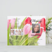 Tulpen Trauerfeier Vorlage (Stehend Vorderseite)