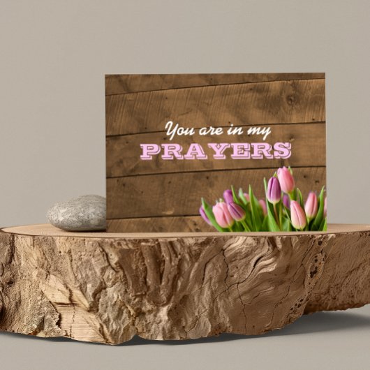 Tulpen u. Barnwood in meiner Karte