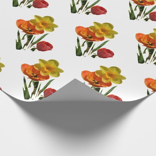 Tulpen und Blume Geschenkpapier (Ecke)