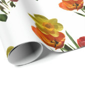 Tulpen und Blume Geschenkpapier (Rolleneckpunkt)