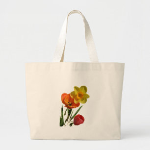Tulpen und Blume Jumbo Stoffbeutel