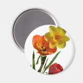 Tulpen und Blume Magnet (Vorderseite/Rückseite)