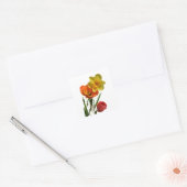 Tulpen und Blume Quadratischer Aufkleber (Umschlag)