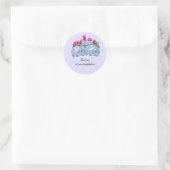 Tulpen und Hortensien Danke Sticker (Tasche)