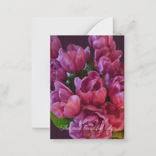 Tulpen und individuelle Texte zum Muttertag Mitteilungskarte (Vorderseite)