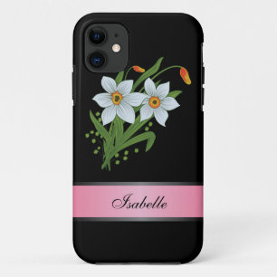 Tulpen und Narzissen Rosa 2 Personalisierter Name Case-Mate iPhone Hülle
