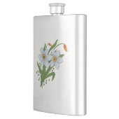 Tulpen und Osterglocken Blumen Flachmann (Links)