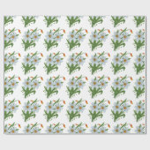 Tulpen und Osterglocken Blumen Geschenkpapier (Flach)