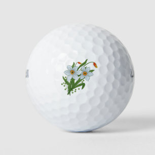 Tulpen und Osterglocken Blumen Golfball