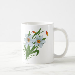 Tulpen und Osterglocken Blumen Kaffeetasse