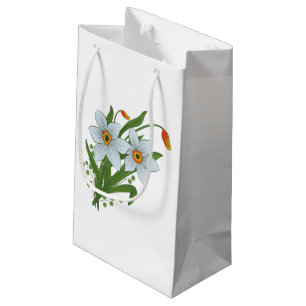 Tulpen und Osterglocken Blumen Kleine Geschenktüte