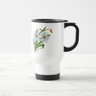 Tulpen und Osterglocken Blumen Reisebecher