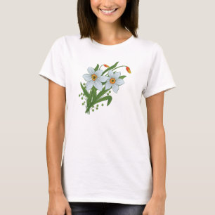 Tulpen und Osterglocken Blumen T-Shirt