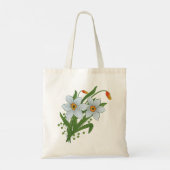 Tulpen und Osterglocken Blumen Tragetasche (Rückseite)