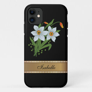 Tulpen und Osterglocken Gold personalisierter Name Case-Mate iPhone Hülle