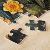 Tulpen und Osterglocken mit rustikalem Charme Puzzle (Seite)