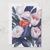 Tulpen und Seerosen Save the Date Einladung (Rückseite)