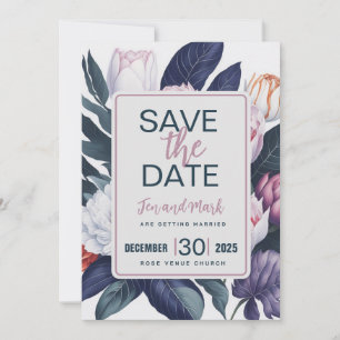 Tulpen und Seerosen Save the date Einladung