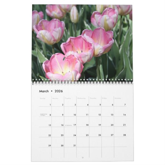 Tulpen und Windmühlen Kalender (Mär 2026)
