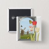 Tulpen von Amsterdam Button (Vorne & Hinten)