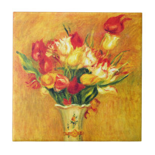 Tulpen von Pierre Renoir, Vintage-Impressionismus- Fliese