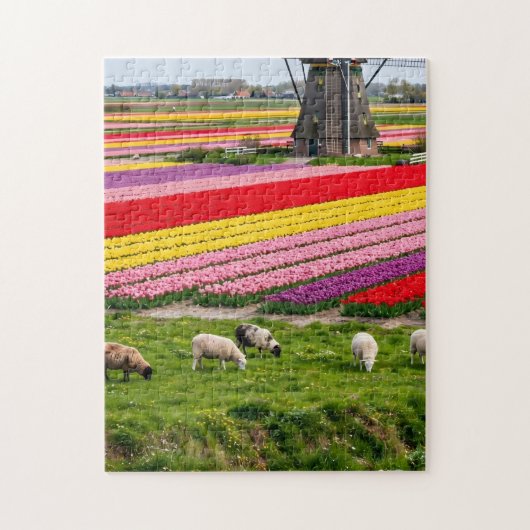 Tulpen-Windmühlen-Puzzle Puzzle (Vertikal)