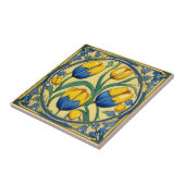 Tulpen zu Symmetric Art Nouveau Keramik Tile Fliese (Seite)