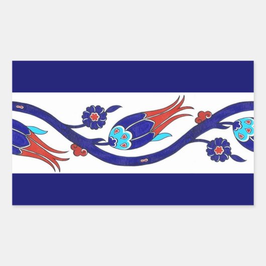 Tulpenaufkleber Rechteckiger Aufkleber (Vorderseite)