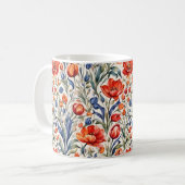 Tulpenblüher WC Musterdesign Kaffeetasse (Vorderseite Links)