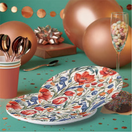 Tulpenblüher WC-Musterdesign Pappteller
